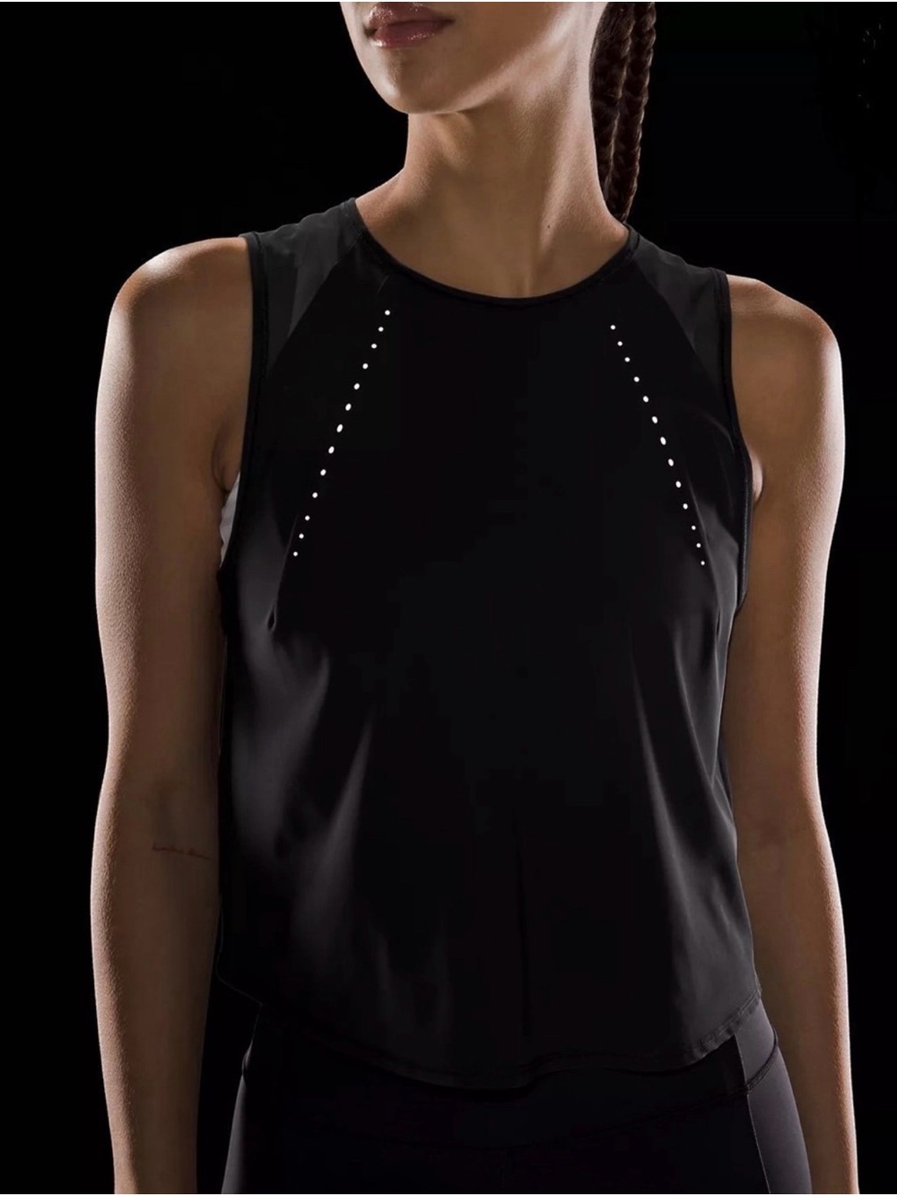lululemon athletica Black Perforated Performance Tank